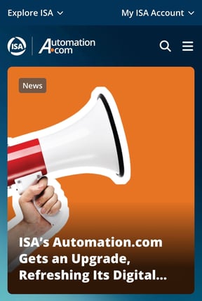 Automation.com Mobile View