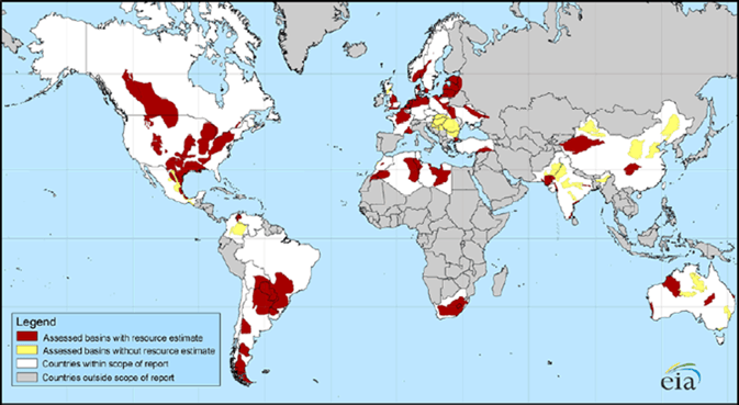 International shale gas resources