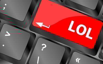 keys saying lol on keyboard key