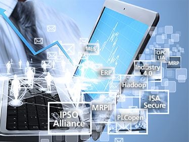 Industrial Automation Industry and Internet of Things concept image