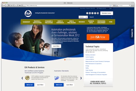 New ISA website home page